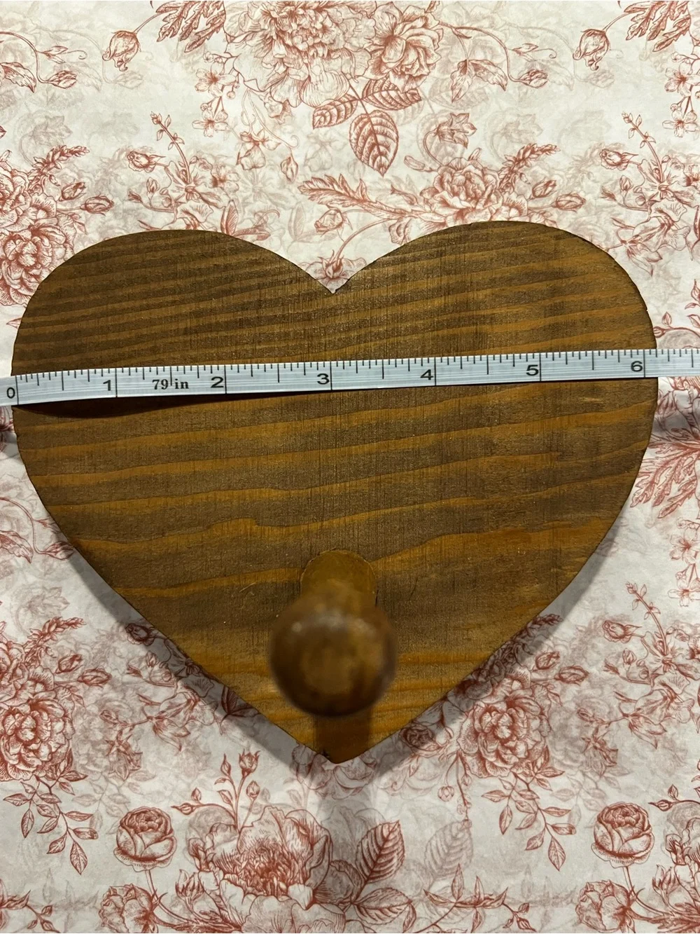 Vintage Wooden Heart Wall Hook